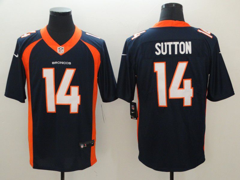 Men Denver Broncos #14 Sutton Blue Nike Vapor Untouchable Limited Player NFL Jerseys